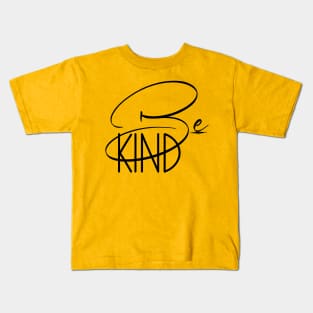 Be Kind Yellow Positive Inspirational Christian Faith Based Design Kids T-Shirt